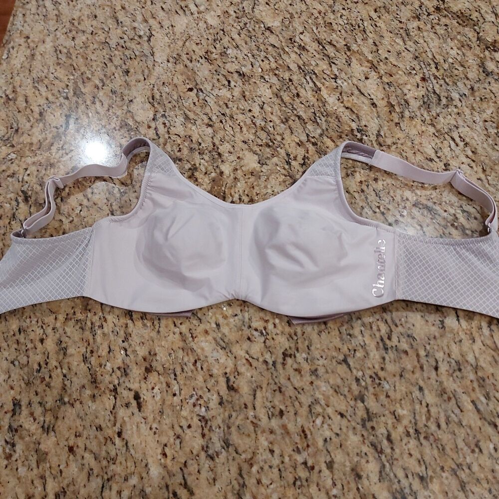 CHANTELLE HIGH IMPACT SPORTS BRA SIZE 34D TAG REMOVED UNLINED UW ADJUSTABLE STRA - Picture 16 of 16